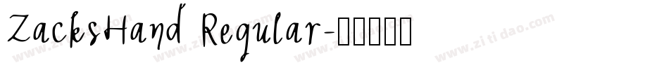ZacksHand Regular字体转换